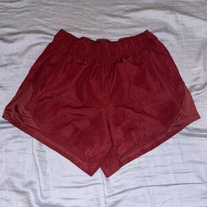 burgundy running shorts size small
